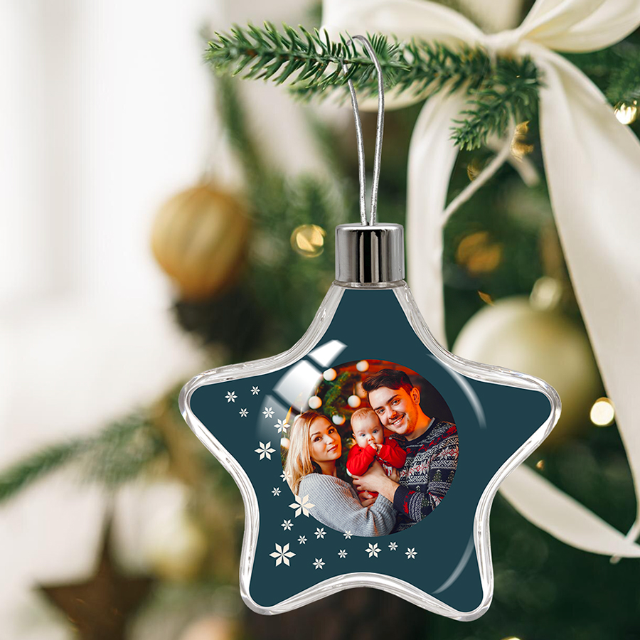 Transparente Weihnachtsstern-Kugel – Weihnachtsfoto – Bild 2