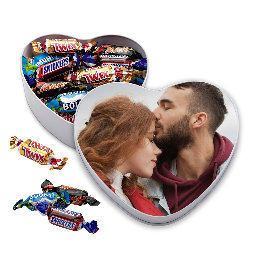 Personalisierbare Herz-Metallbox – Foto