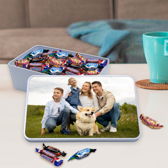 Alternative view of Rechteckige Schachtel mit Mini-Süßigkeiten – Familienfoto