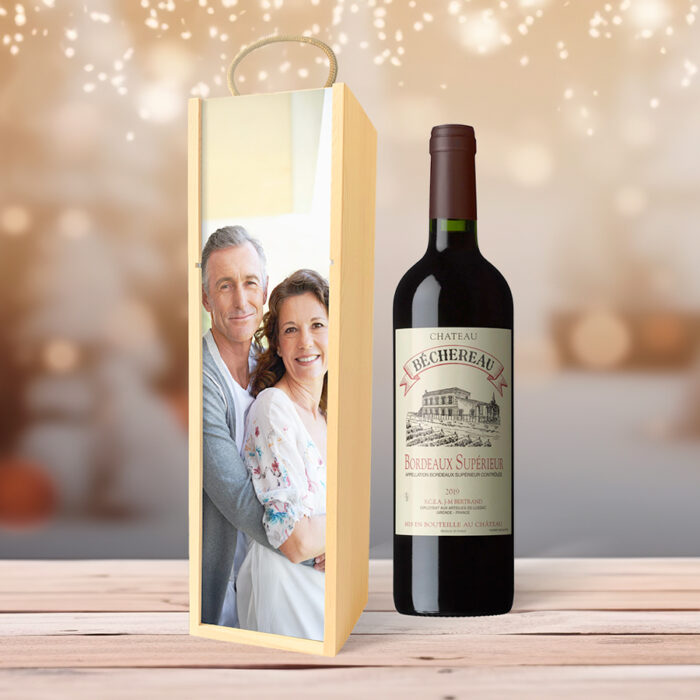 Alternative view of Personalisiertes Geschenkset und Rotwein - Foto